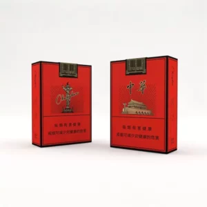 Chunghwa Cigarettes red and gold packaging with Chinese brand characters